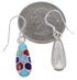 Multicolor Genuine Sterling Silver Earrings EX43480