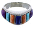 Lapis Multicolor Sterling Silver Jewelry Ring Size 5-3/4 AX37431