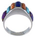 Lapis Multicolor Sterling Silver Jewelry Ring Size 5-3/4 AX37431