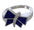 Sterling Silver Dragonfly Lapis Ring Size 6-3/4 WX38789