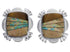 Multicolor Inlay Southwest Sterling Silver Post Earrings FX32120