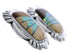 Multicolor Inlay Southwest Sterling Silver Post Earrings FX32120