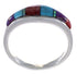 Multicolor Genuine Sterling Silver Ring Size 7-1/2 TX38205