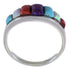 Multicolor Jewelry Silver Ring Size 7-1/2 TX38222