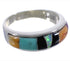 Multicolor Inlay Genuine Sterling Silver Ring Size 6-1/2 TX38234