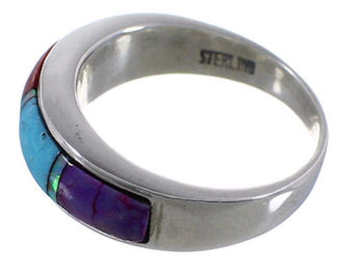 Multicolor Jewelry Authentic Sterling Silver Ring Size 6-1/2 TX38525