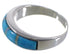Authentic Sterling Silver Turquoise Opal Inlay Ring Size 7-3/4 TX38245