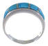 Authentic Sterling Silver Turquoise Opal Inlay Ring Size 7-3/4 TX38245