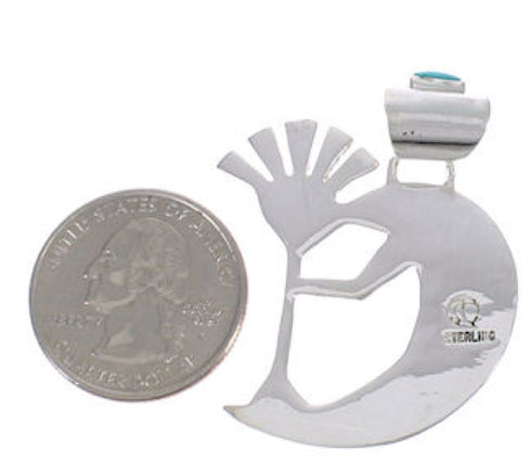 Native American Design Kokopelli Multicolor Silver Pendant EX31194