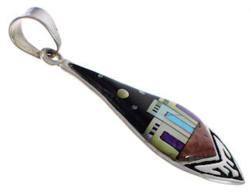 Southwest Multicolor Native American Pueblo Design Pendant EX31229