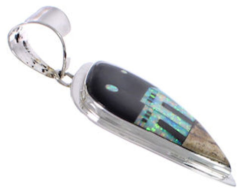 Southwest Native American Village Design Multicolor Pendant EX31251