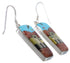 Native American Pueblo Design Multicolor Inlay Earrings EX31264