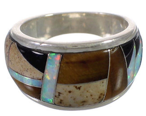 Whiterock Jewelry Multicolor Sterling Silver Ring Size 5-1/2 EX30037