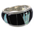 Silver Whiterock Midnight Sky Opal Black Ring Size 5-3/4 EX30045