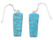 Turquoise Inlay Genuine Sterling Silver Hook Dangle Earrings PX31657