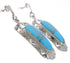 Turquoise Inlay Jewelry Silver Post Dangle Earrings PX31723