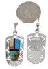 Genuine Sterling Silver Multicolor Southwestern Earrings PX31729