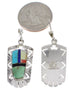Multicolor Inlay Southwest Jewelry Sterling Silver Earrings PX31731