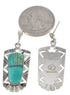 Southwest Silver Turquoise Inlay Earrings PX31709