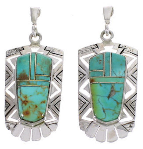 Sterling Silver And Turquoise Jewelry Earrings PX31711