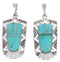 Genuine Sterling Silver Turquoise Post Dangle Earrings PX31714