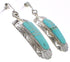 Genuine Sterling Silver Turquoise Post Dangle Earrings PX31714