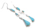 Genuine Sterling Silver Turquoise Hook Dangle Earrings PX31738