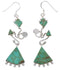 Turquoise Silver Southwest Hook Dangle Earrings PX31741