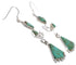 Turquoise Silver Southwest Hook Dangle Earrings PX31741