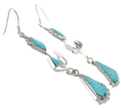 Southwestern Turquoise Genuine Sterling Silver Earrings PX31744