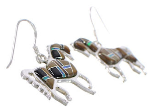 Southwestern Multicolor Horse Hook Dangle Earrings PX31752