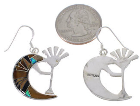 Multicolor Jewelry Silver Kokopelli Hook Dangle Earrings PX31756