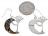 Multicolor Jewelry Silver Kokopelli Hook Dangle Earrings PX31756