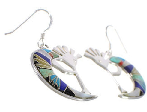 Southwest Kokopelli Multicolor Hook Dangle Earrings PX31761