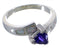 Southwestern Opal Amethyst Silver Ring Size 6-3/4 EX51933
