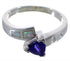 Southwestern Opal Amethyst Silver Ring Size 6-3/4 EX51933