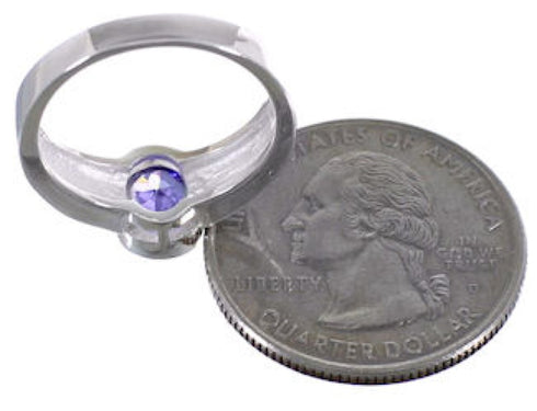 Southwest Amethyst Opal Sterling Silver Ring Size 6-1/4 EX51993