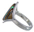 Sterling Silver Multicolor Inlay Jewelry Ring Size 6-1/4 UX34291