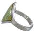Genuine Sterling Silver And Turquoise Inlay Ring Size 8-1/4 UX34312