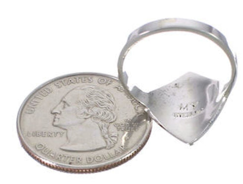 Authentic Sterling Silver Multicolor Southwest Ring Size 8-3/4 UX34369