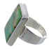 Sturdy Turquoise Sterling Silver Ring Size 7-1/4 WX37420