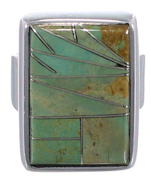 Heavy Turquoise And Silver Ring Size 8-1/2 WX37428