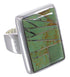 Heavy Turquoise And Sterling Silver Ring Size 8-1/4 WX37430
