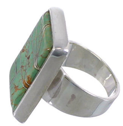Substantial Sterling Silver Turquoise Jewelry Ring Size 5-3/4 WX37445