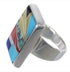 Sturdy Genuine Sterling Silver And Multicolor Ring Size 5-3/4 WX37576
