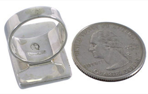 Sturdy Multicolor Southwest And Silver Ring Size 5-1/2 WX37649