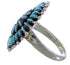Turquoise Sterling Silver Needlepoint Ring Size 8-1/2 PX43598