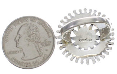 Turquoise Sterling Silver Needlepoint Ring Size 8-1/2 PX43598