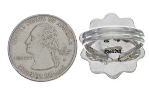 Southwest Genuine Sterling Silver Multicolor Ring Size 8-3/4 PX43644