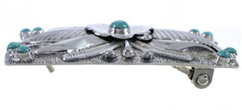 Sterling Silver Turquoise Southwest Flower Belt Buckle CX52813